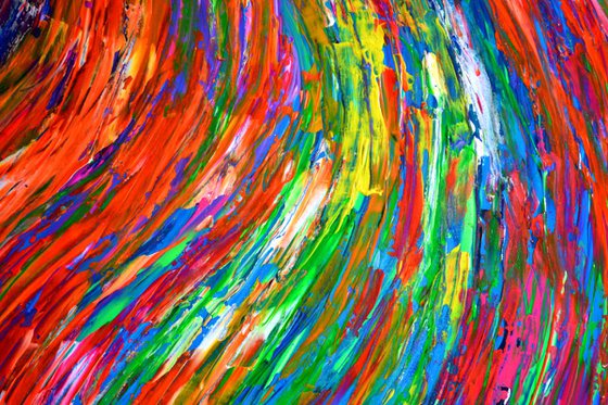 FREE SHIPPING - Gypsy Twirl - XXXL Large Modern Abstract, Huge Painting - Ready to Hang, Office, Hotel and Restaurant Wall Decoration