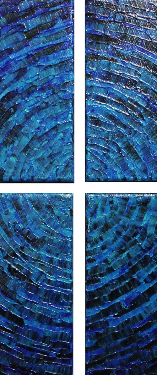 Fragmented blue shard by Jonathan Pradillon