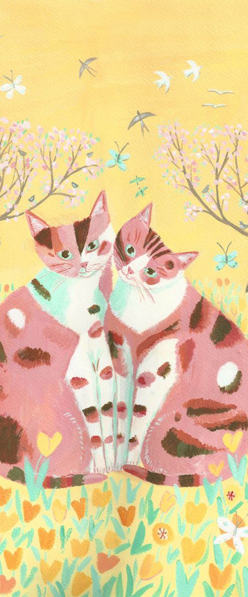 Cats in Spring by Mary Stubberfield