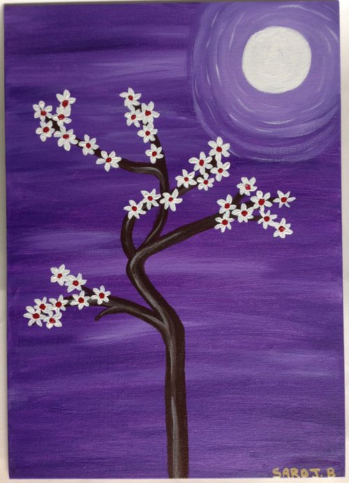 Moonlight blossom by Saroj Buch