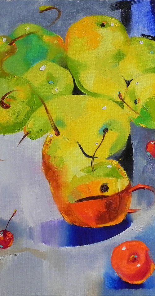 "Pear bouquet" Abstract still life (2021) by Mykhailo Novikov