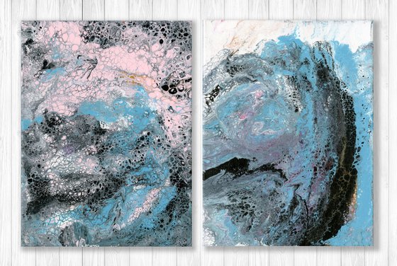 Natural Moments Collection 2 - 2 Abstract Paintings by Kathy Morton Stanion