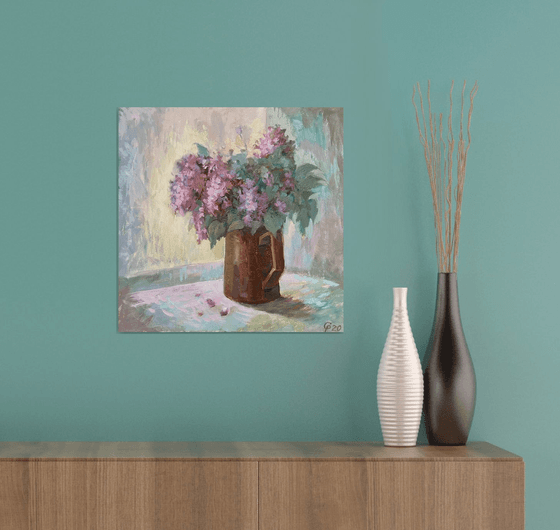 Still life Spring Lilac Ukrainian original artwork