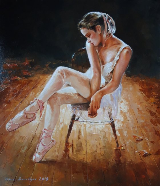 After performance -2(70x60cm, oil/canvas, ready to hang)