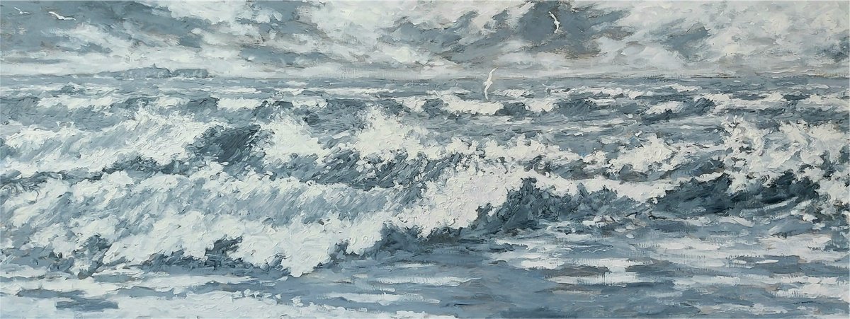 Oil Painting , Seascape #106 By Colin Ross Jack, 47 X 18, Artwork For Sale On Artfinder