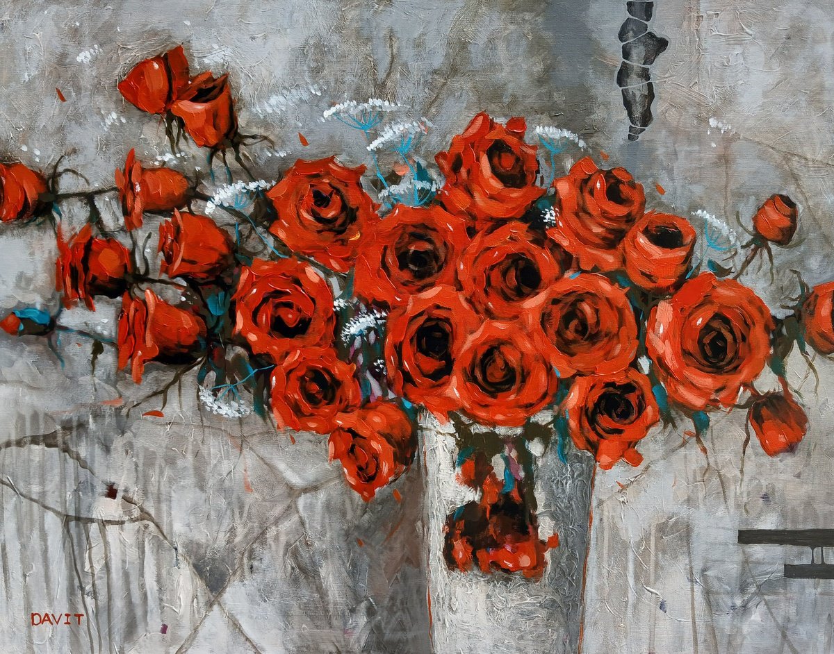 Passion In Bloom By Davit Arstamyan, 35 X 28, Artwork For Sale On Artfinder