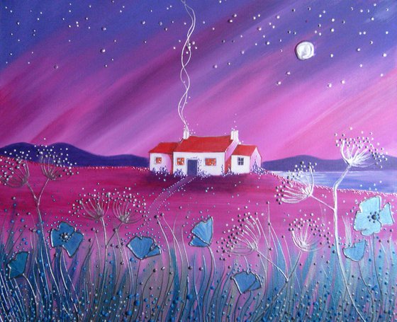 Moonlit cottage