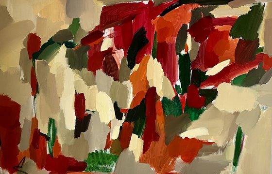 Mood 7/Orange acrylic painting