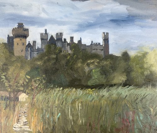 Arundel Castle, An original impressionist painting by Julian Lovegrove Art