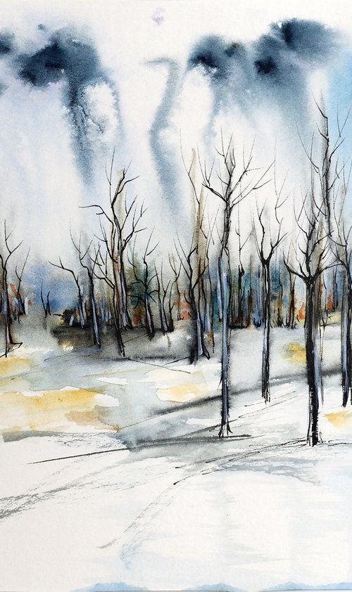 Trees in wintertime by Aniko Hencz