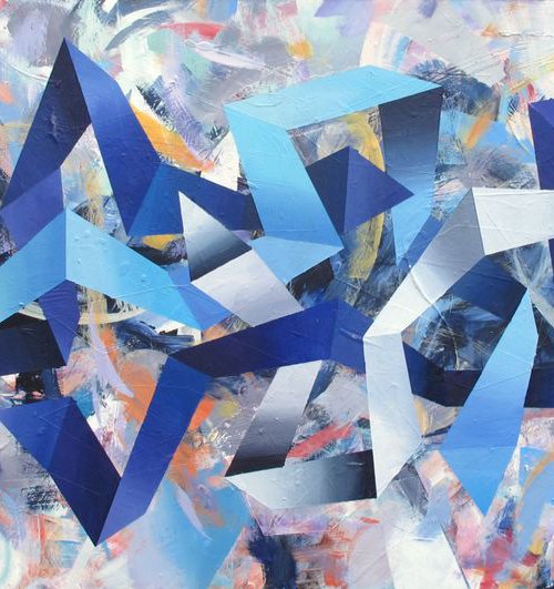 Kites. Blue and White by John Sharp