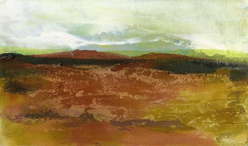 Dream Land 52 - Small Textural Landscape painting by Kathy Morton Stanion by Kathy Morton Stanion