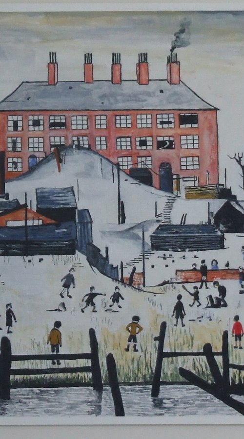The Cricket Match after Lowry by Philip Baker