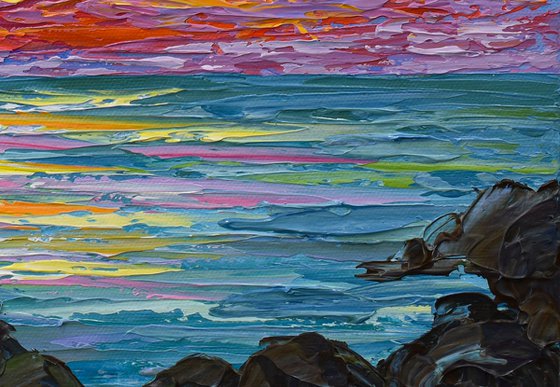 Ocean Rocks at Sunset