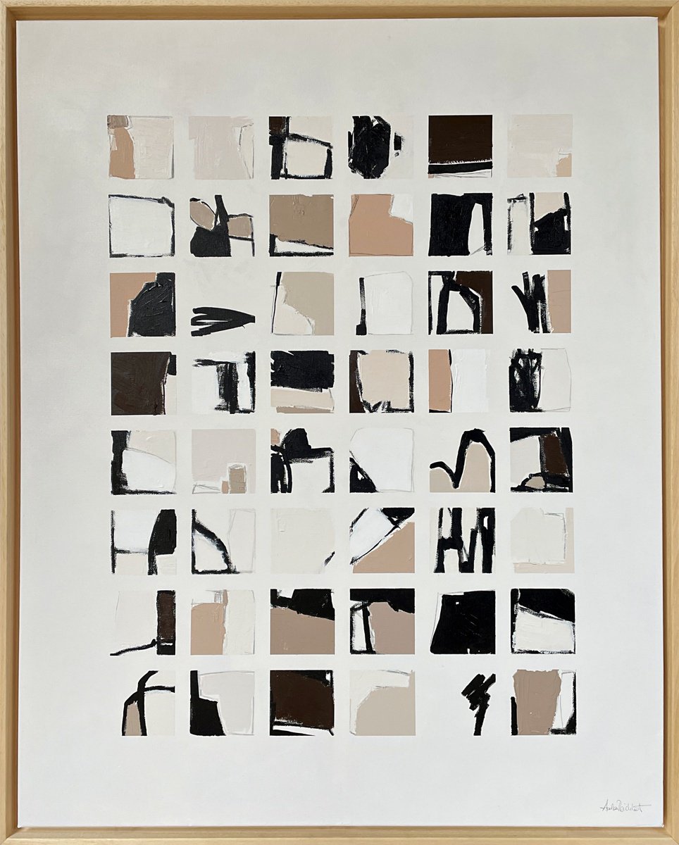 Abstract Acrylic Painting By Andrea Reichhart, 33 X 41, La Riviere Series No3, Original Artwork