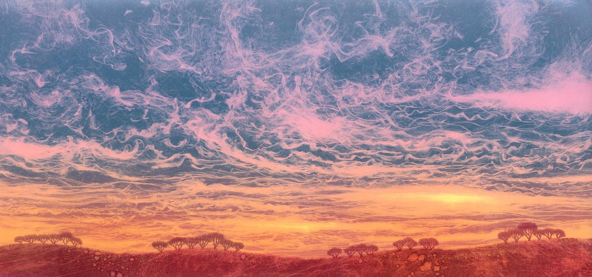 Expressive Limited Edition Print , Symphony In Pink By Rebecca Vincent, 30 X 15, Artwork For Sale On Artfinder