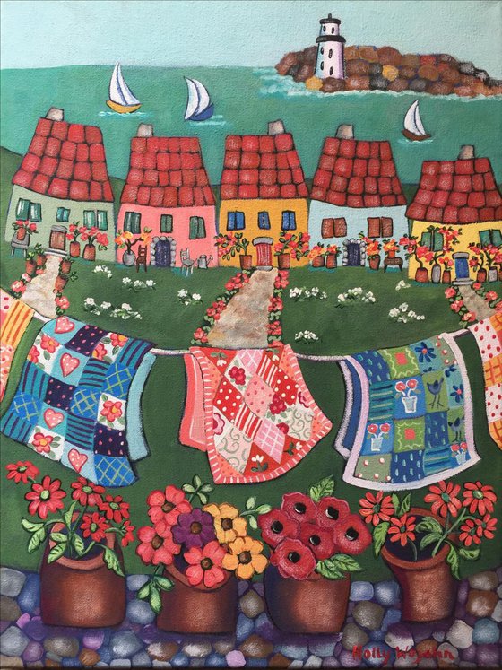 "Rosy Roofed Cottages and Quirky Quilts"