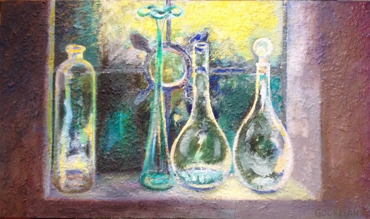 bottles and window by Ren Goorman