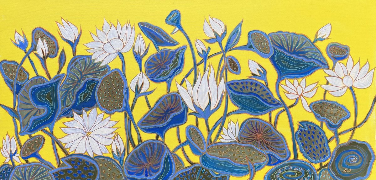  Lilies In The Sun By Olga Rokhmanyuk | Roartus, 48 X 24, Artwork For Sale On Artfinder