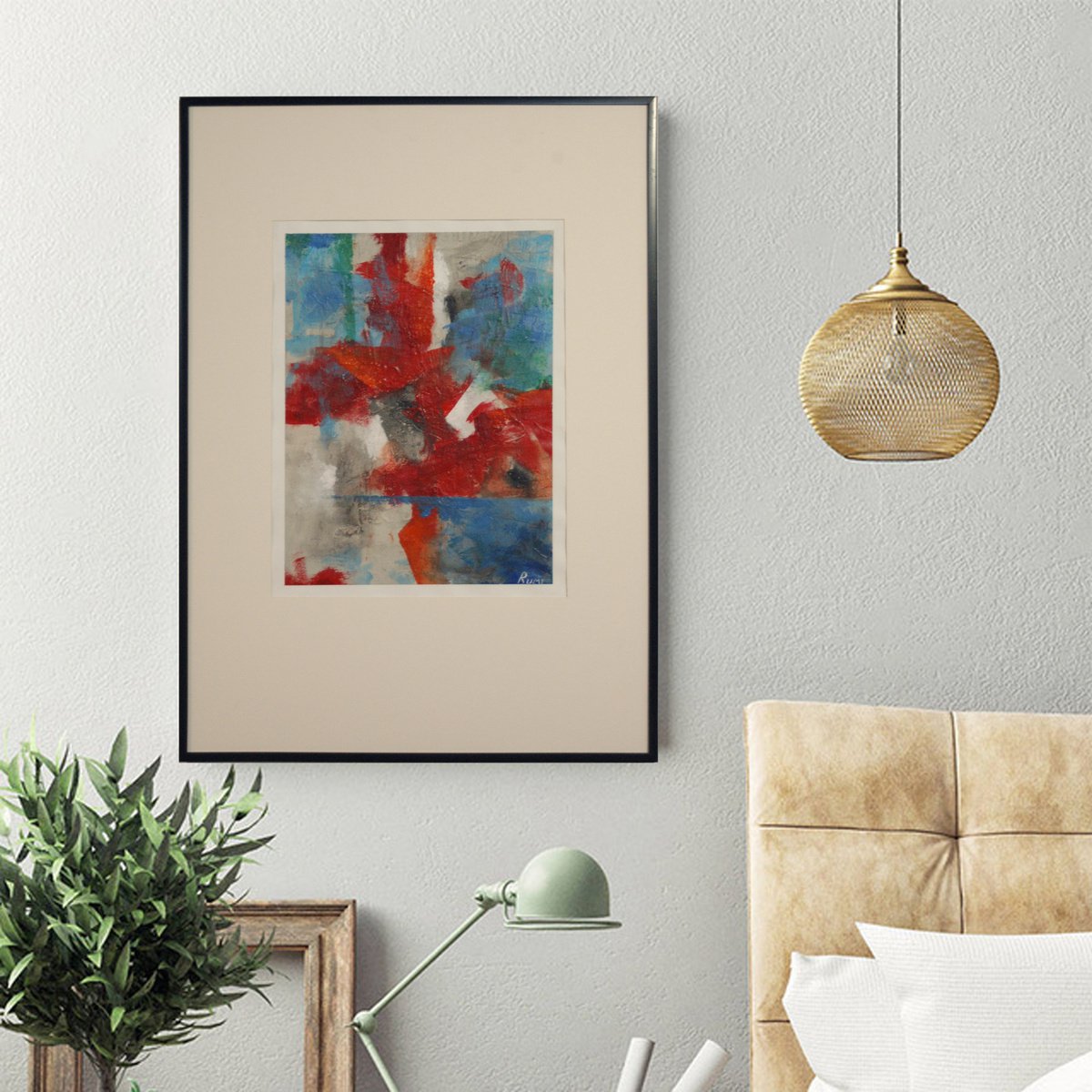Abstract Variations # 76. Matted and framed. by Rumen Spasov