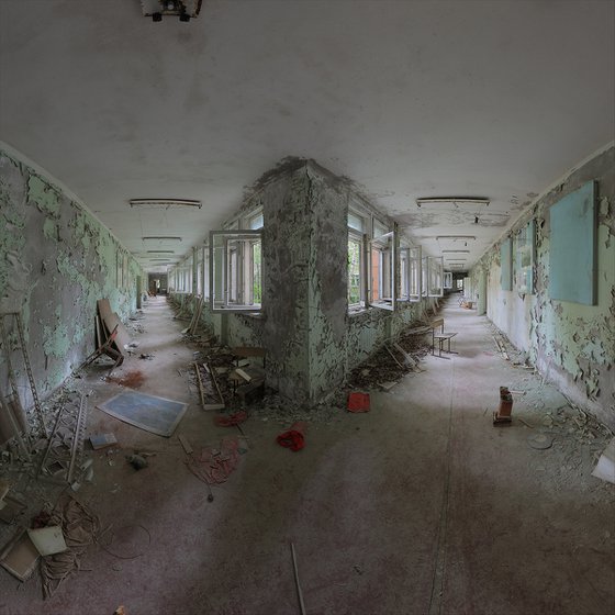 #93. Pripyat School Corridor 2- XL size