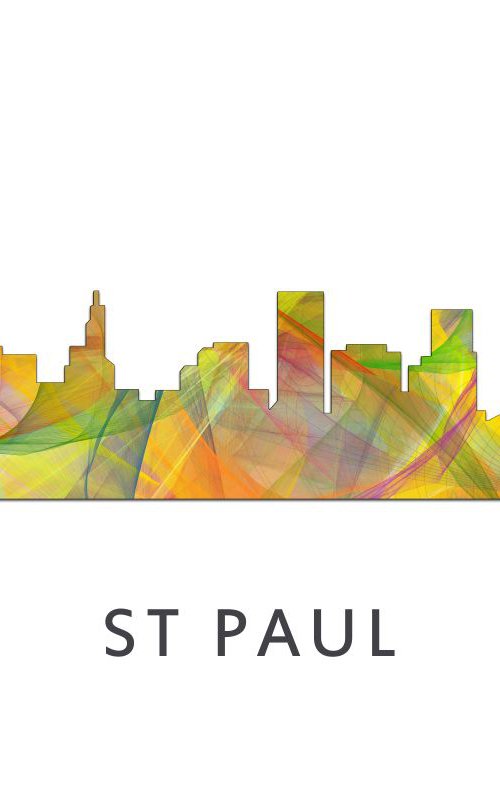 St Paul Minnesota Skyline WB1 by Marlene Watson