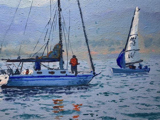 Seascape with Sailboats 53