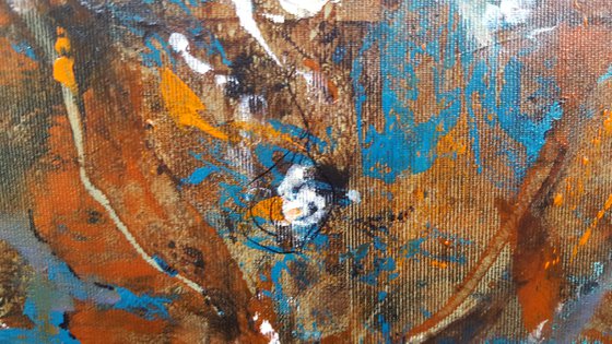 RUST COLORS SEMI ABSTRACT STILL LIFE BY O KLOSKA