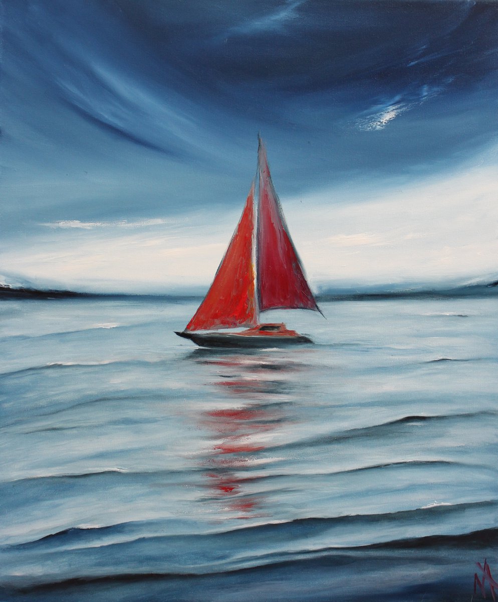 Sailboat by Anastasiia Novitskaya