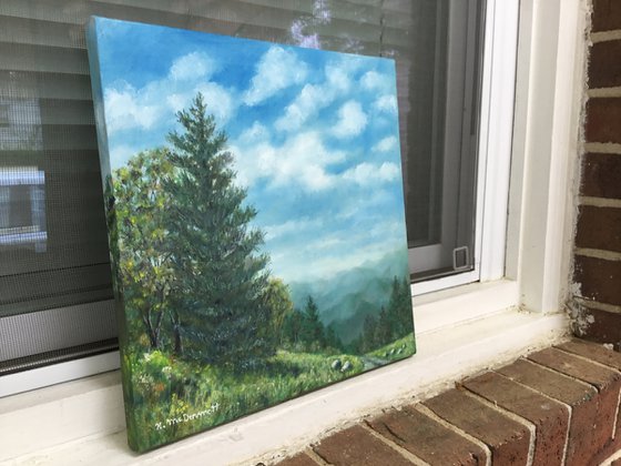 TENNESSEE HILLS - oil 12X12 (SOLD)