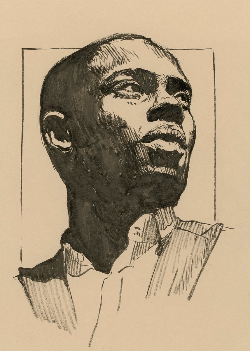 Black man portrait by Katarzyna Gagol