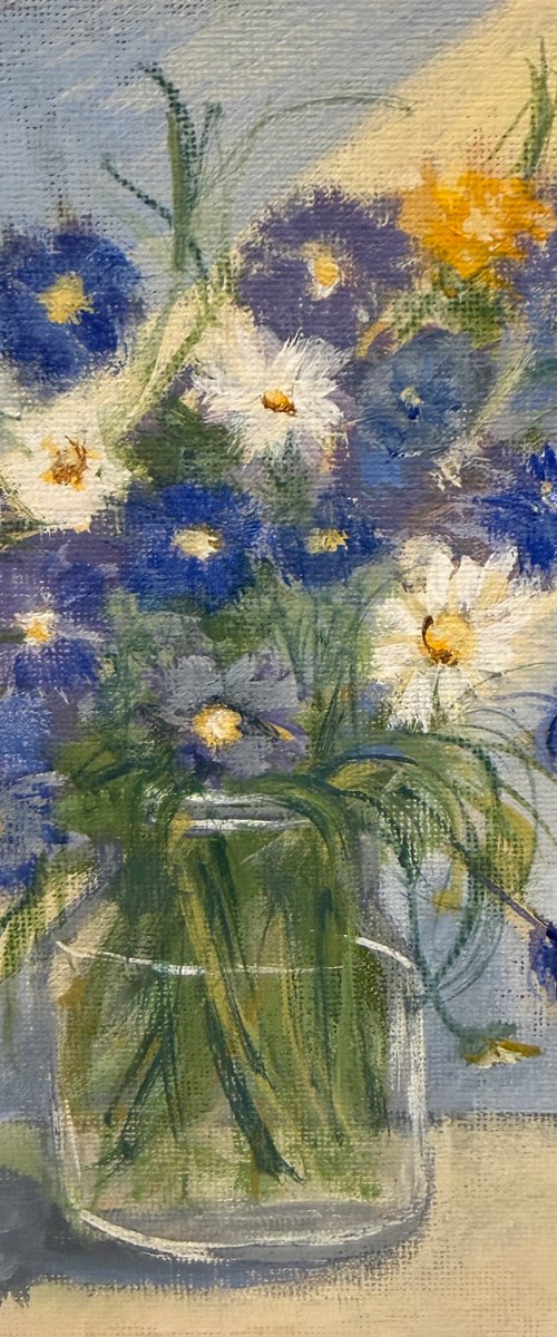 purple floral by marjy goldstein