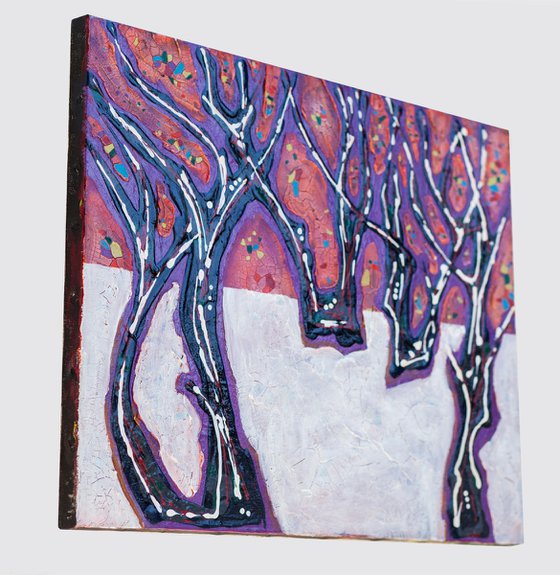 First snow. Twilight