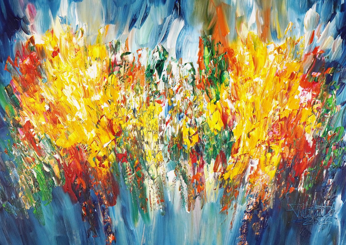 Blue Summer Symphony M 2 By Peter Nottrott, 47 X 33, Artwork For Sale On Artfinder