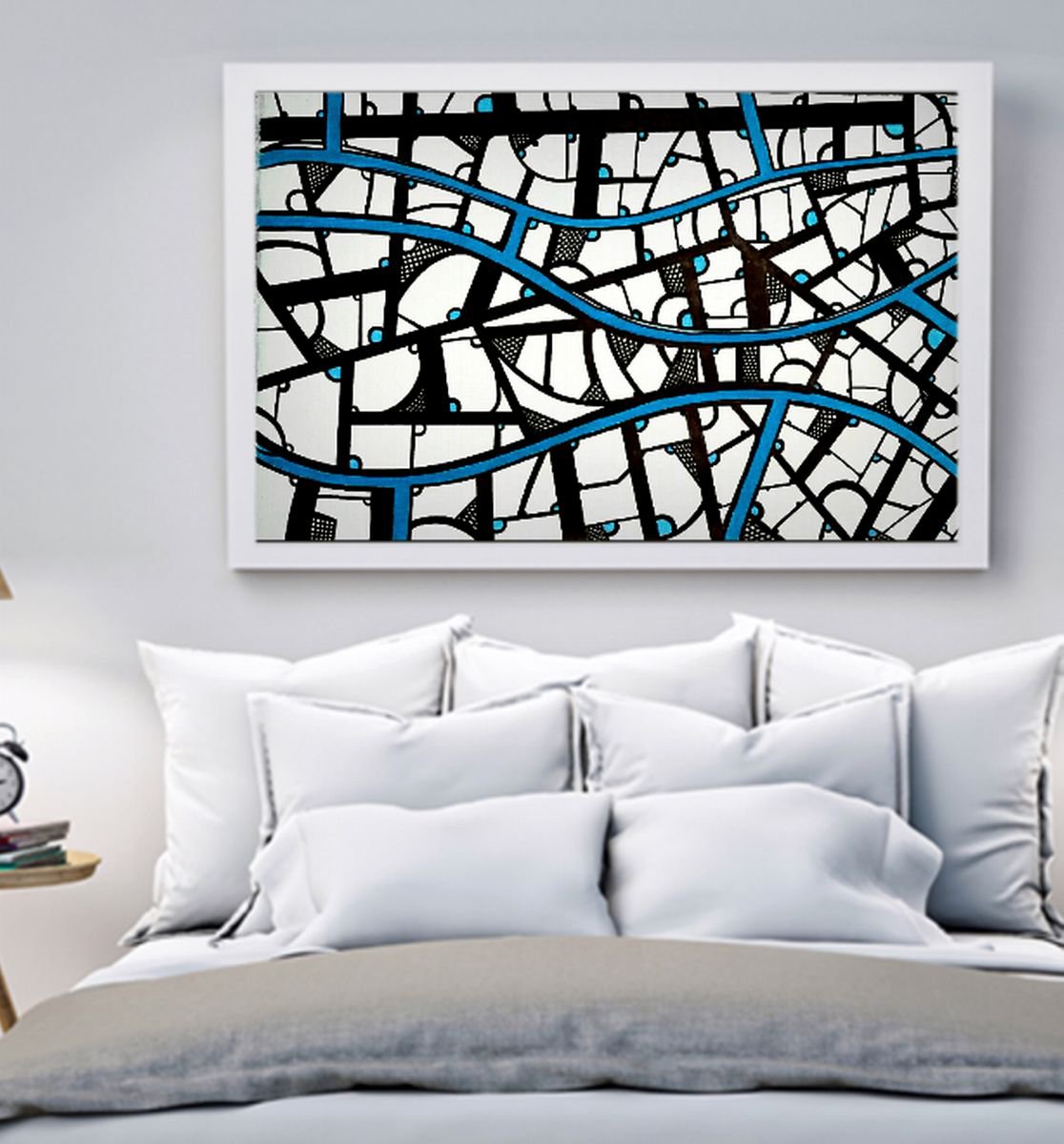 Abstract Ink Drawing By Riccardo Ticco Capparella, 63 X 39", Seven #5 (160 X 100 X 0,1Cm), Original Artwork