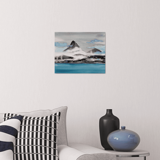 Mountain landscape painting