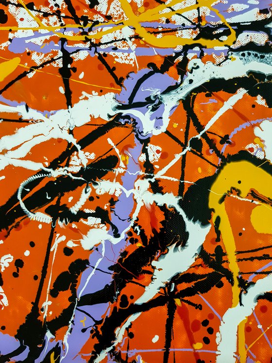 Nuba N-7 (H)106x(W)130 cm. Style of JACKSON POLLOCK. Abstract Expressionism Painting