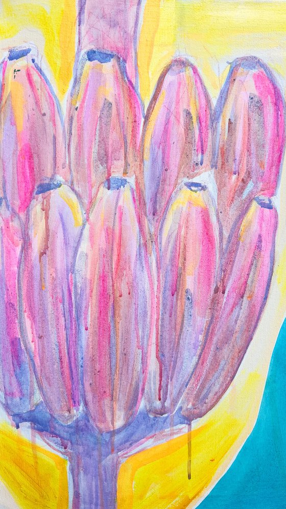 Purple and Yellow Banana Study