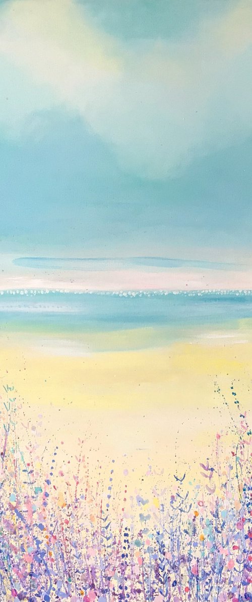 Lavender Grasses, Summer Clouds by Sandy Dooley