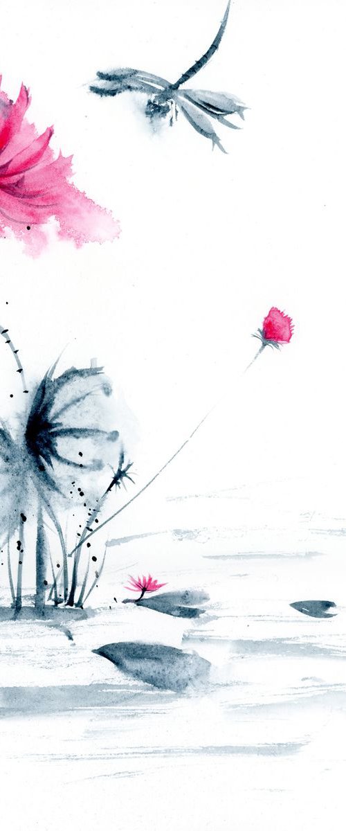dragonfly and lotus (2 of 2) by Olga Tchefranov (Shefranov)