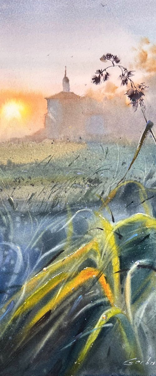 The Evening Meadow by Eugenia Gorbacheva