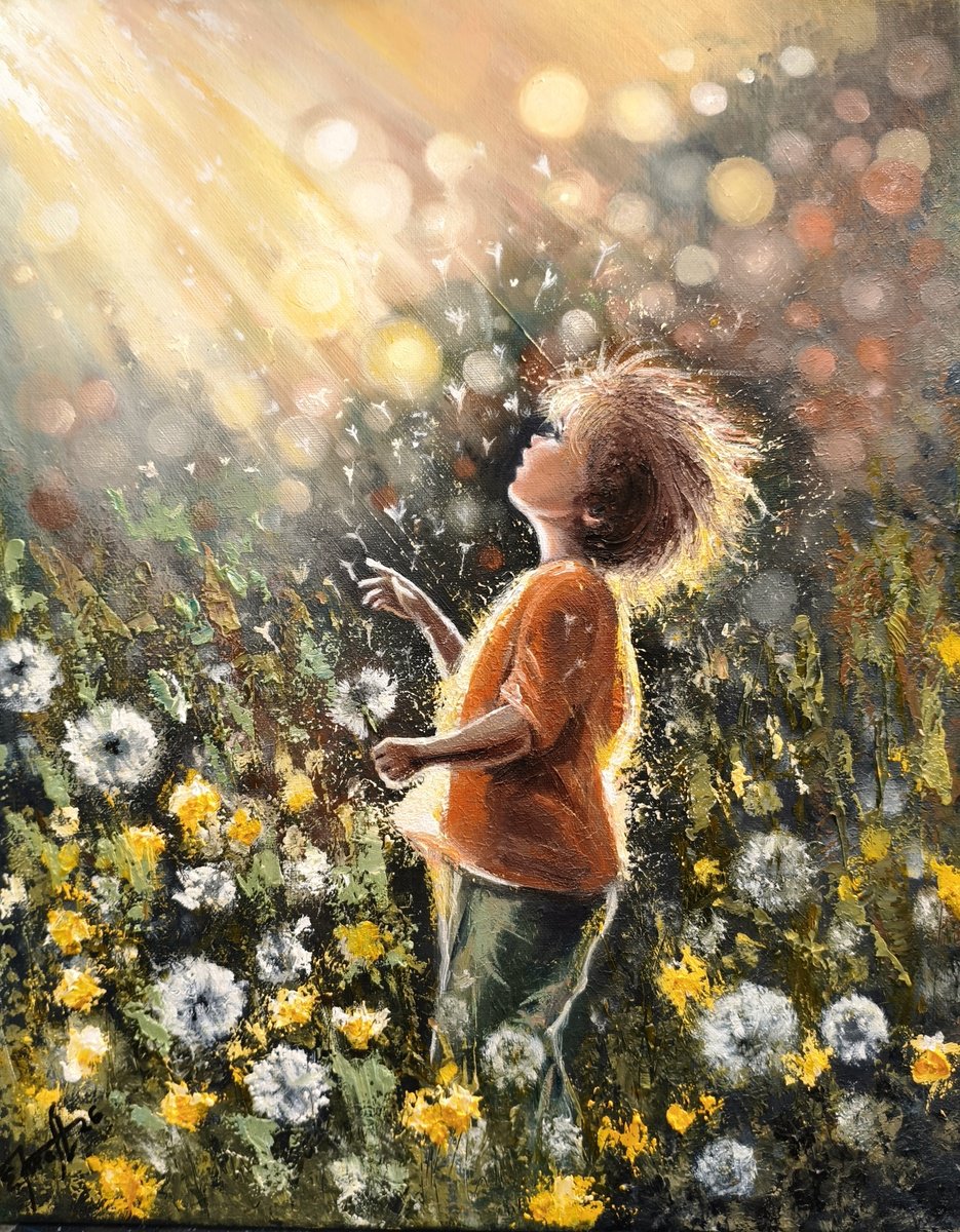 Dandelion By Elena Kraft, 16 X 20, Artwork For Sale On Artfinder