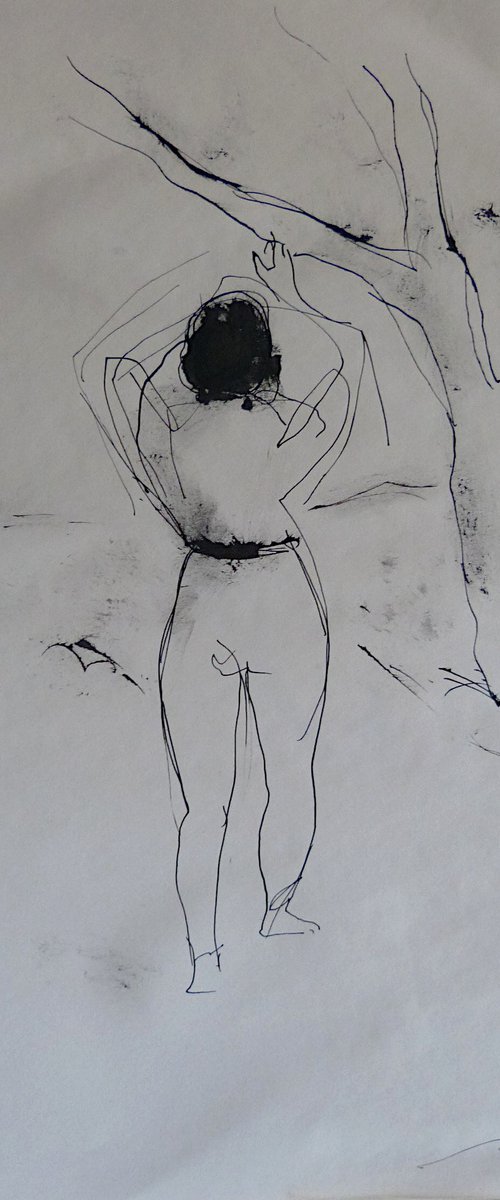 Woman in the garden, 29x40 cm by Frederic Belaubre