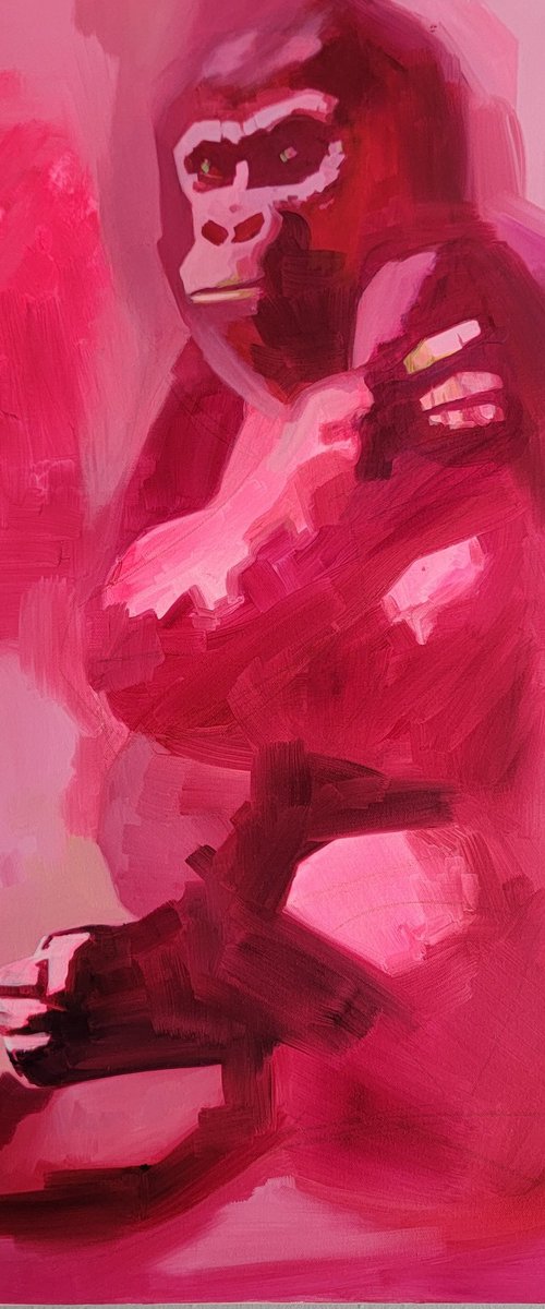 Pink Gorilla by Kimberly Burnett