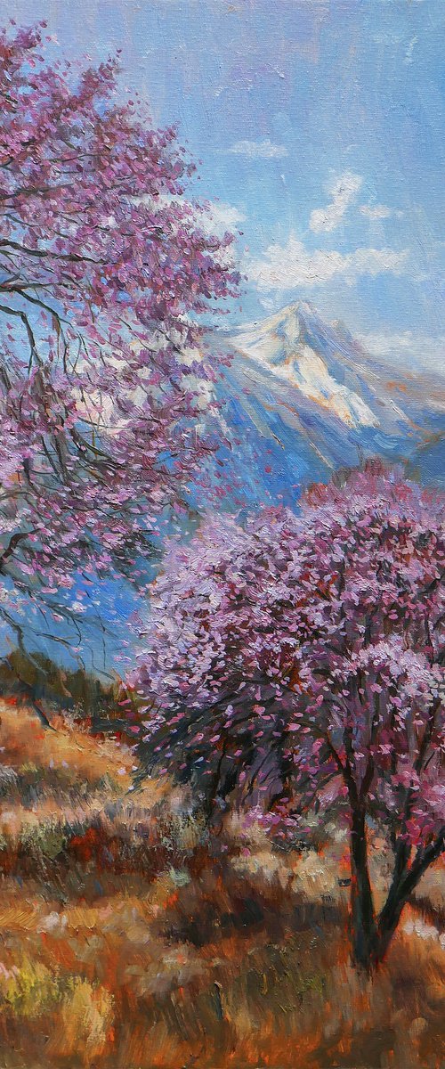 Almond Trees in Bloom by Nikolay Dmitriev