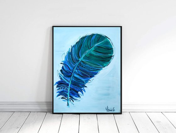 Blue feather