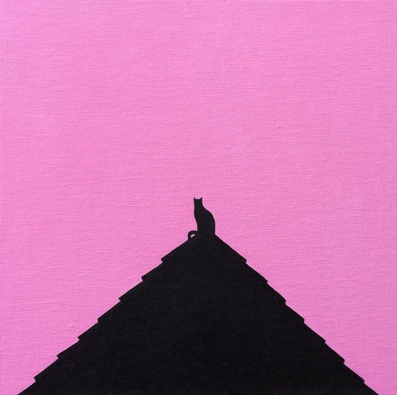 The Cat And The Pink Sunset