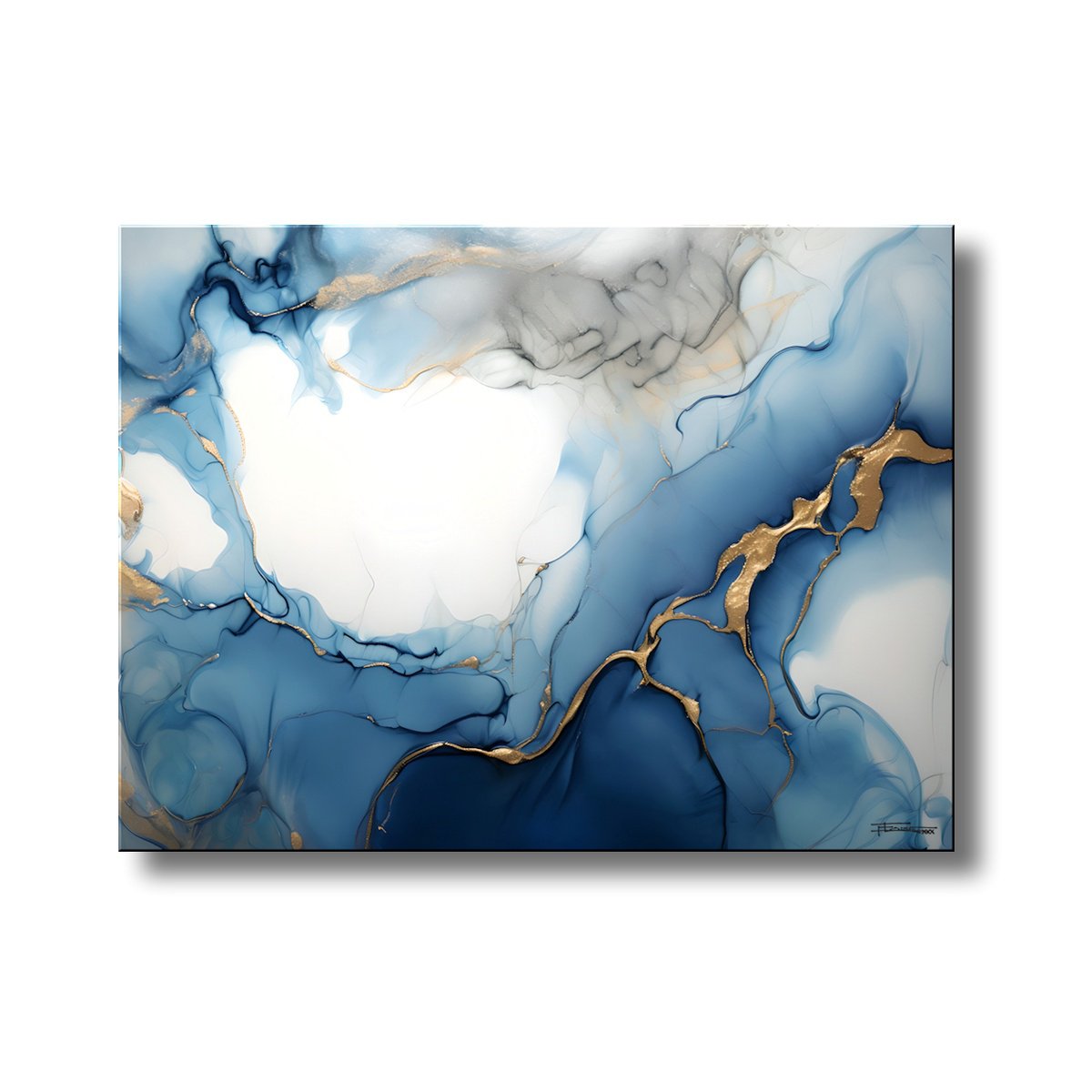 Organic Abstract Giclee Print By Eloise Holbrook, 48 X 36, Whispers Of Blue, Original Artwork
