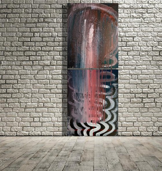 "Waterfall " diptych