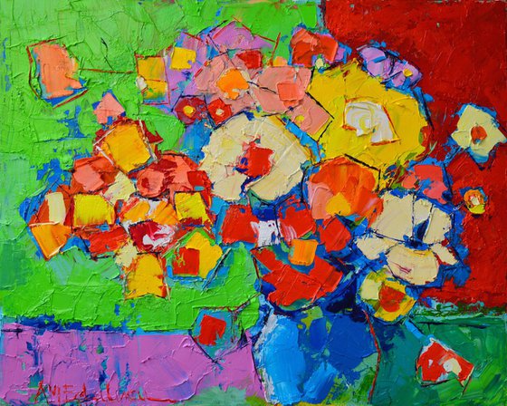 ABSTRACT COLOURFUL FLOWERS